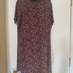 Plus size Floral Patterned high low dress